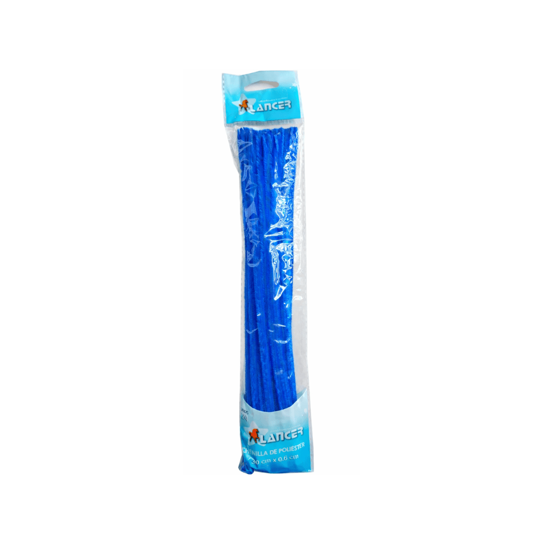 CHENILLA POLIESTER AZUL DE 24 UNIDADES