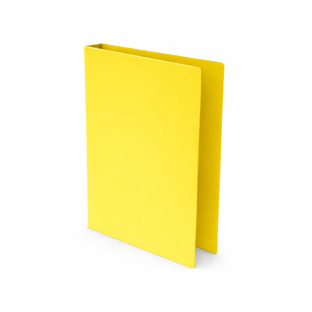 CARPETA 2 ANILLOS TAMAÑO CUADERNO 380X220MM AMARILLA