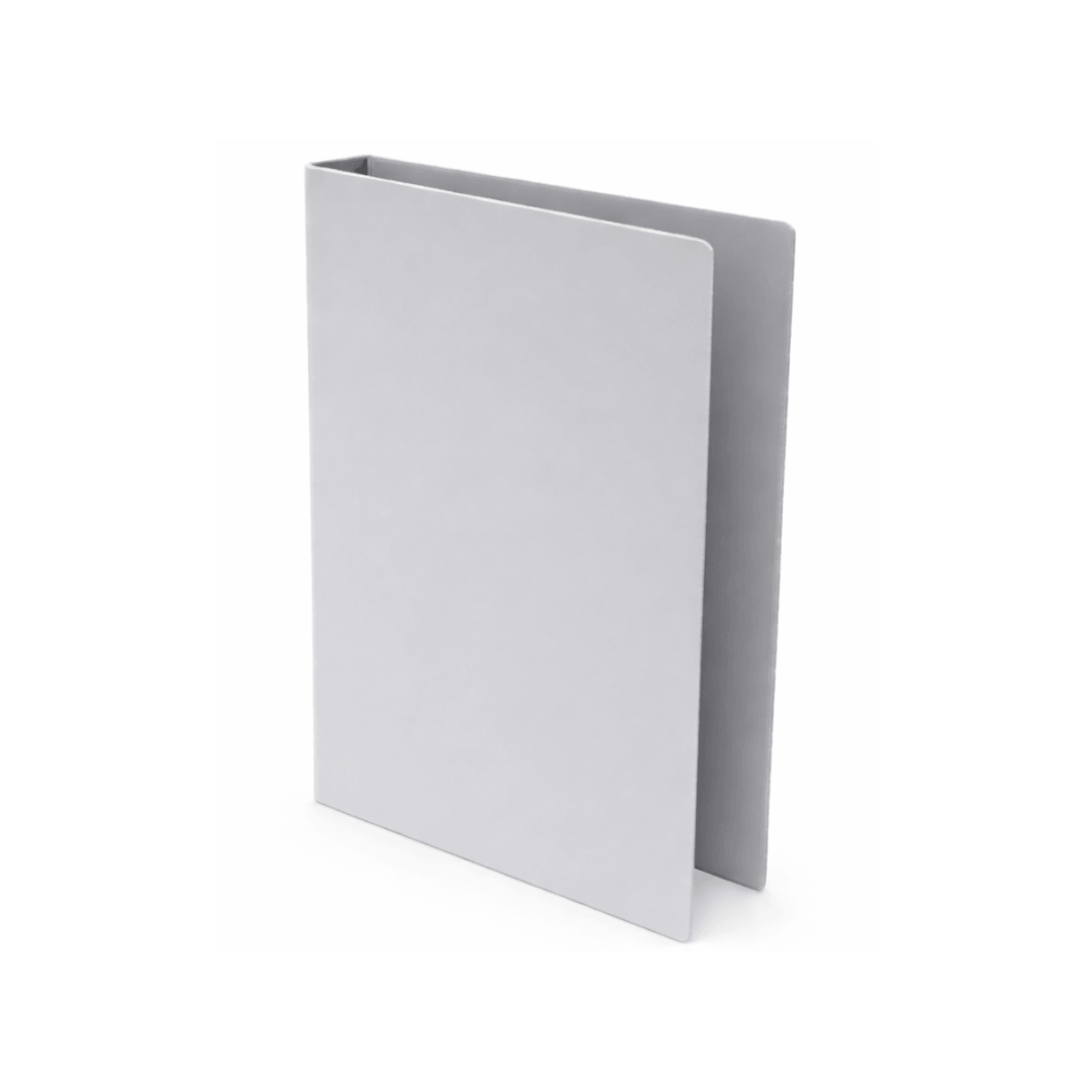 CARPETA 2 ANILLOS TAMAÑO CUADERNO 380X220MM GRIS LANCER