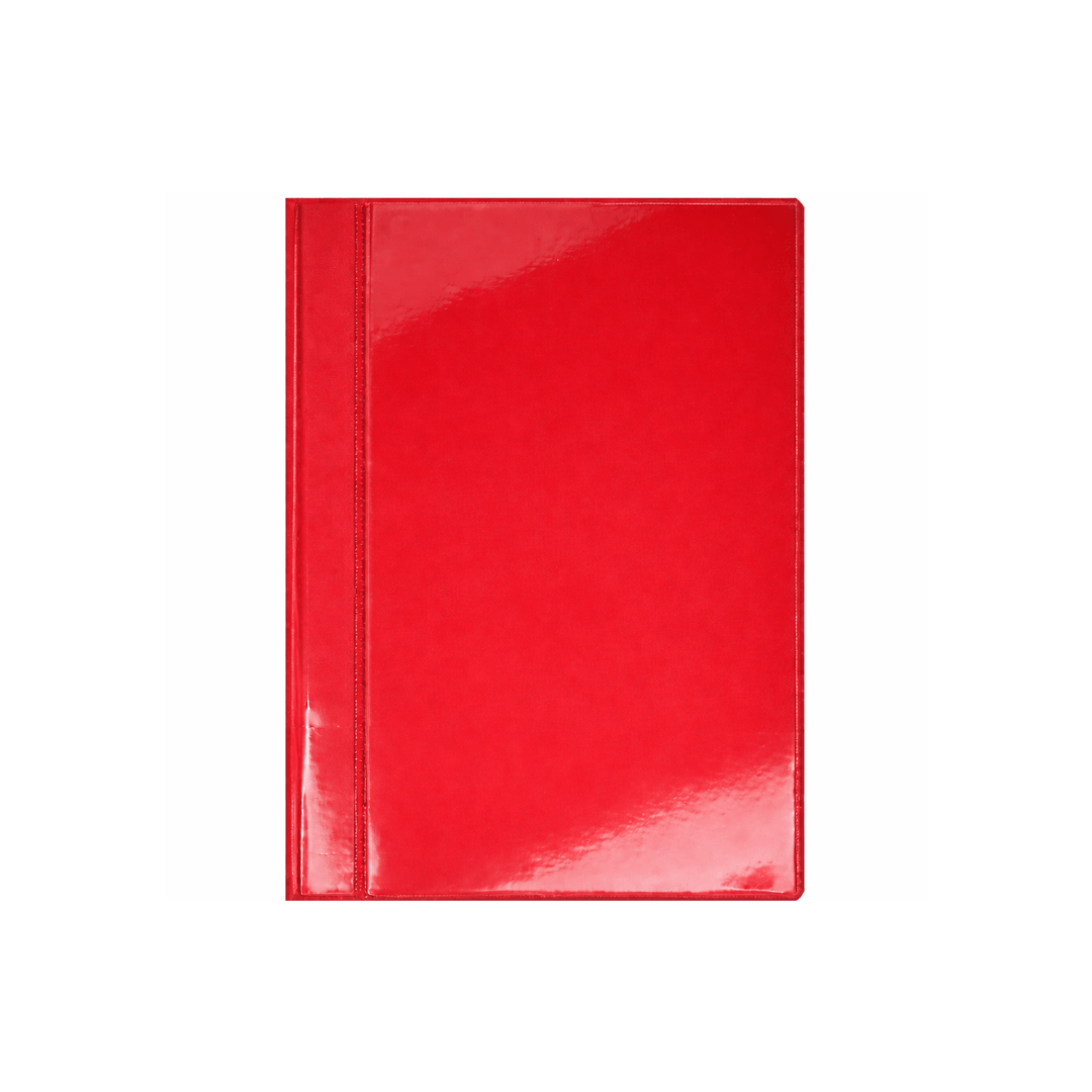 CARPETA CUBIERTA TRANSPARENTE ROJA TAMAÑO CUADERNO