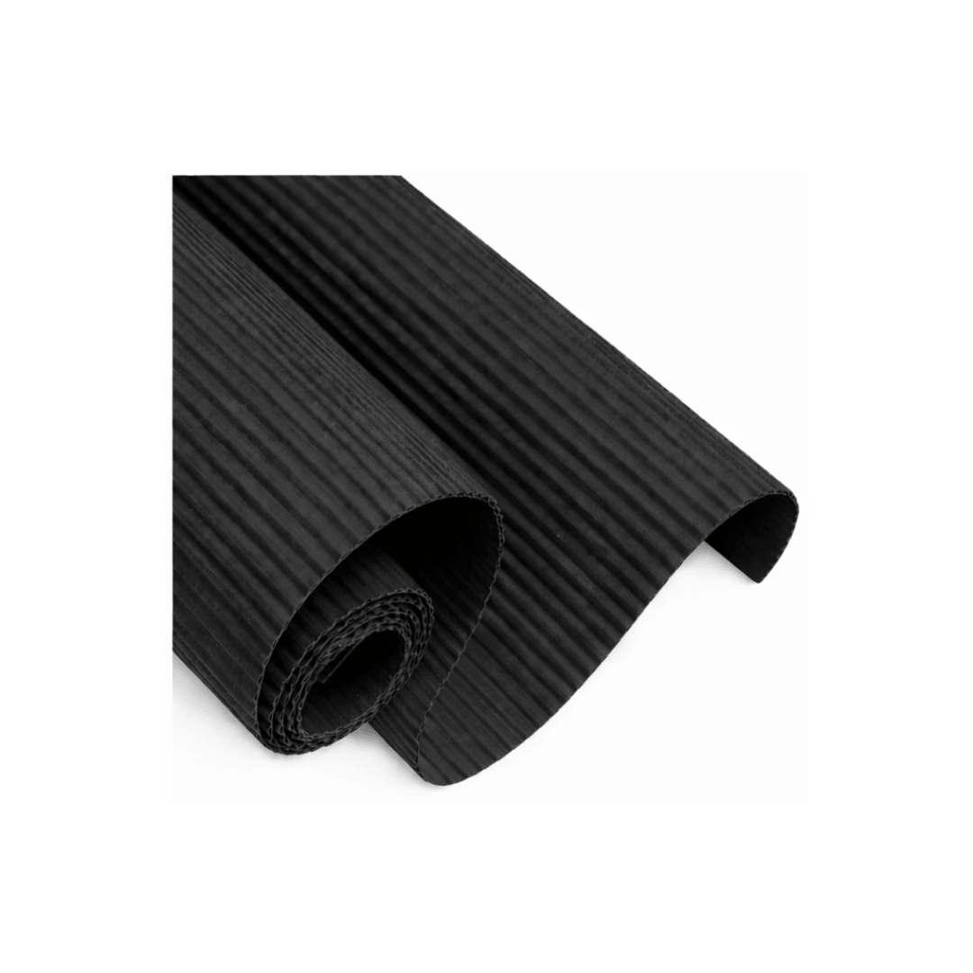 CARTULINA CORRUGADA NEGRA 70X50CM