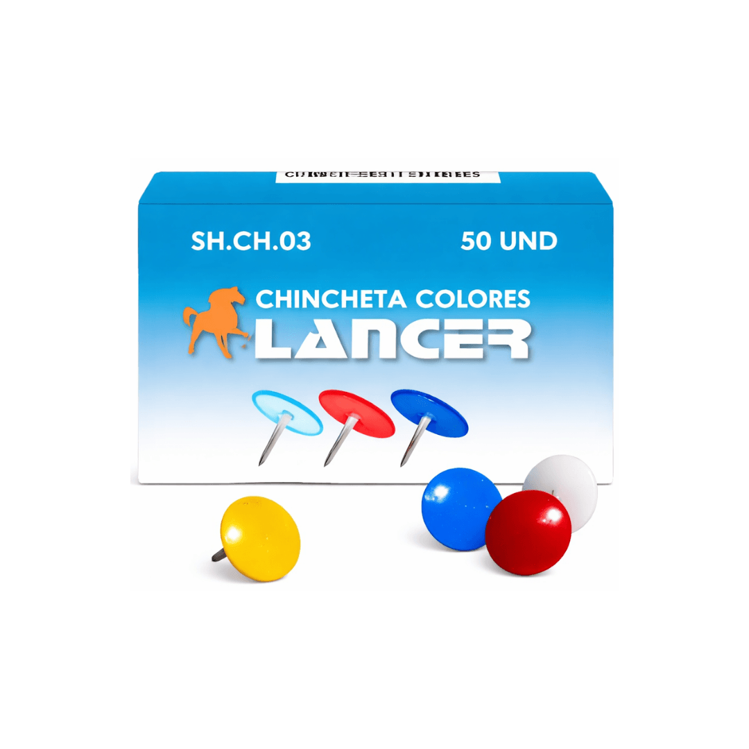 CHINCHETA COLOR DE 50 UNIDADES LANCER (TACHUELA)