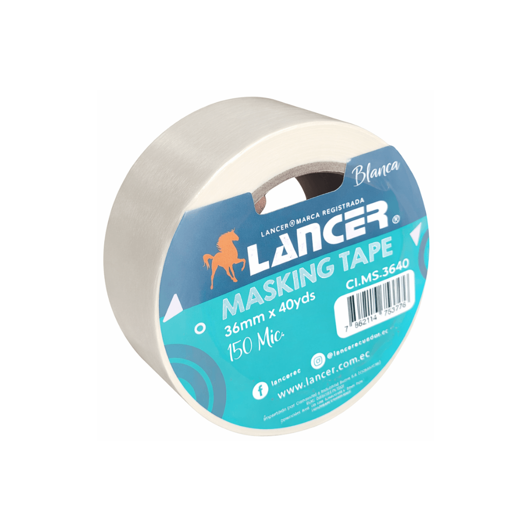 CINTA MASKING LANCER 36MM X 40 YARDAS