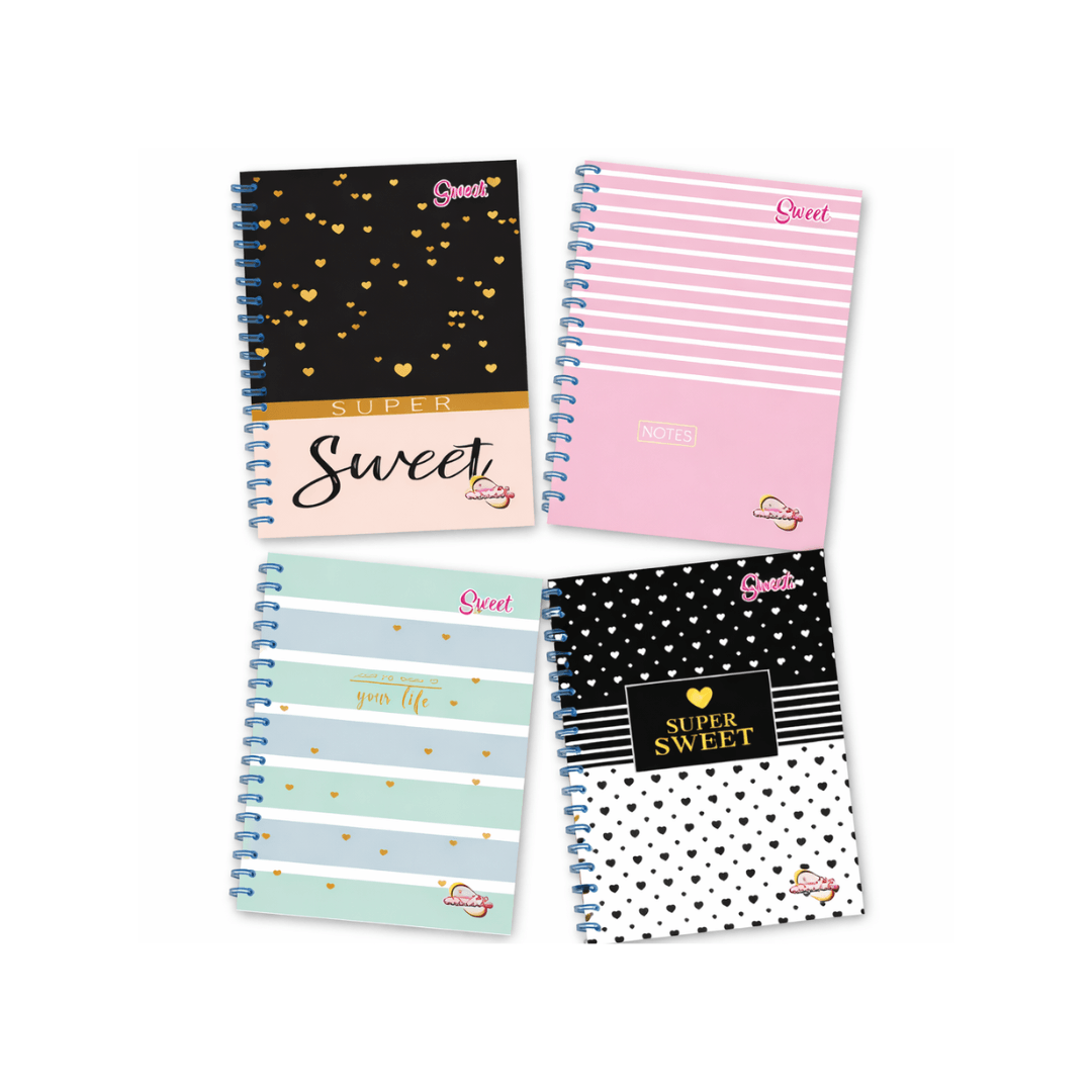CUADERNO UNIVERSITARIO LOOPY 100 HOJAS 4 LÍNEAS PASTA DURA SWEET