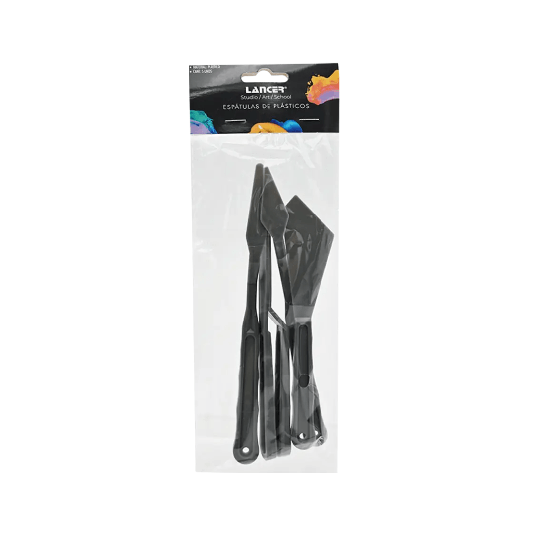 ESPATULA DE PLÁSTICO 9.5CMX20CM DE 5 PIEZAS