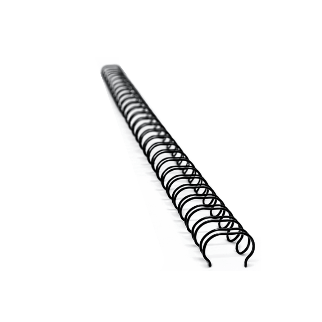 ESPIRAL DOBLE ANILLO NEGRO 11.1X0.8MM - 100 HOJAS