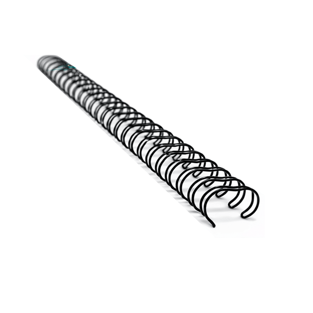 ESPIRAL DOBLE ANILLO NEGRO 14.3X0.8MM - 130 HOJAS