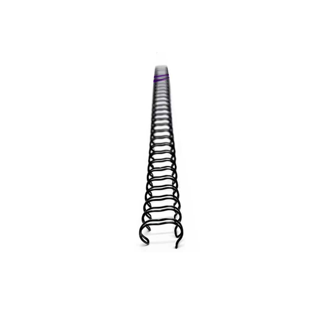 ESPIRAL DOBLE ANILLO NEGRO 7.9X0.8MM - 50 HOJAS