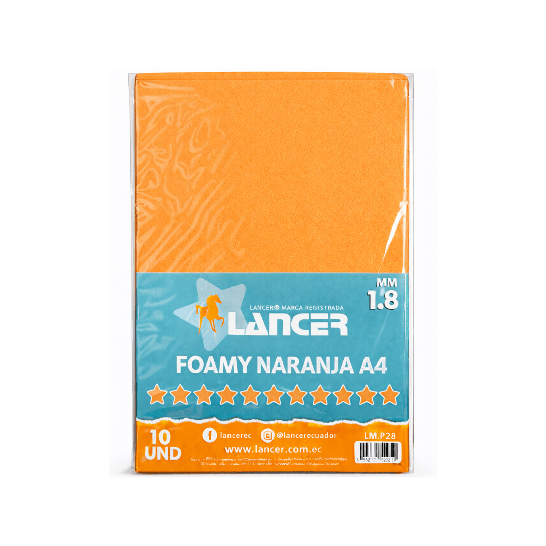 FOAMY NARANJA A4 (FOMIX)