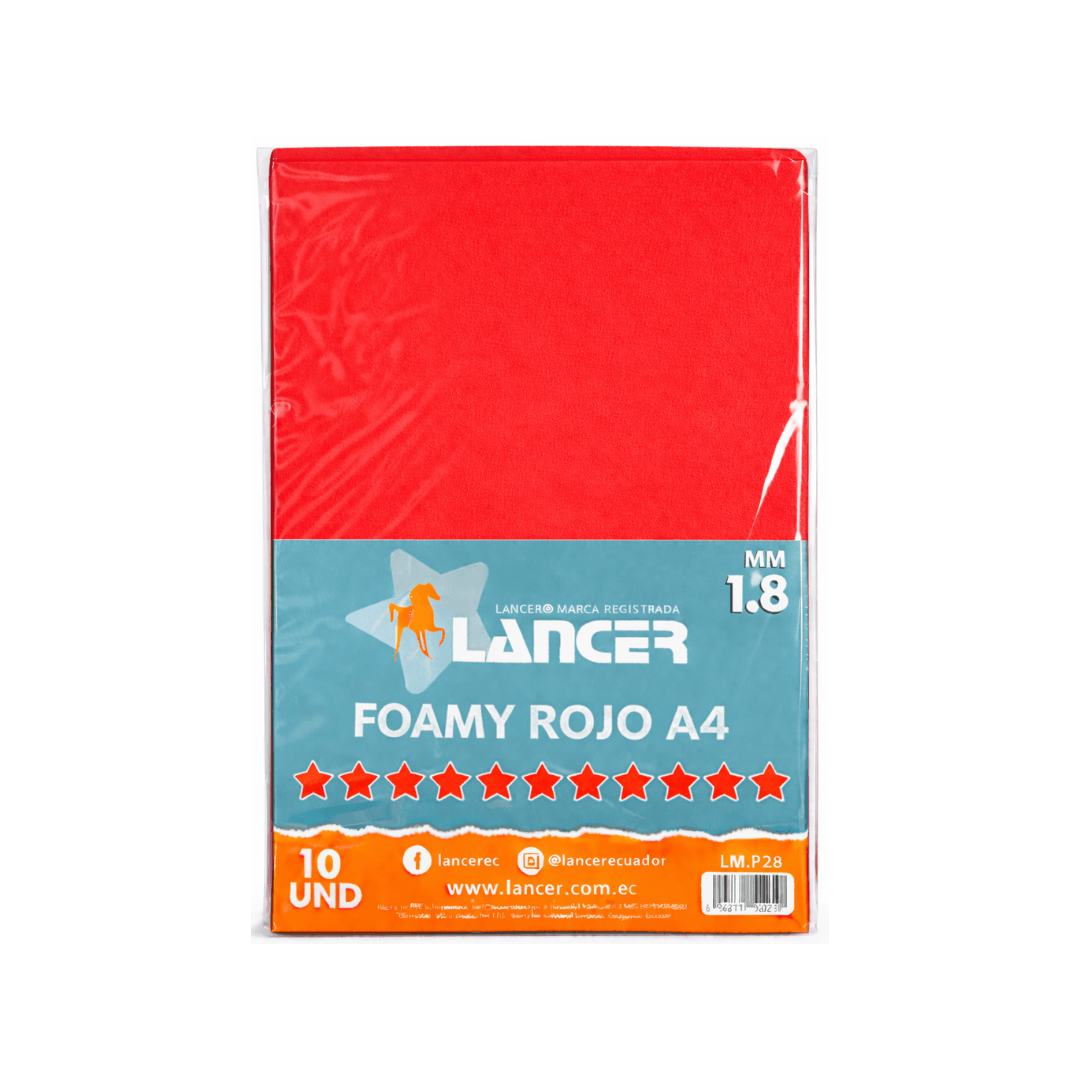 FOAMY ROJO A4 (FOMIX)
