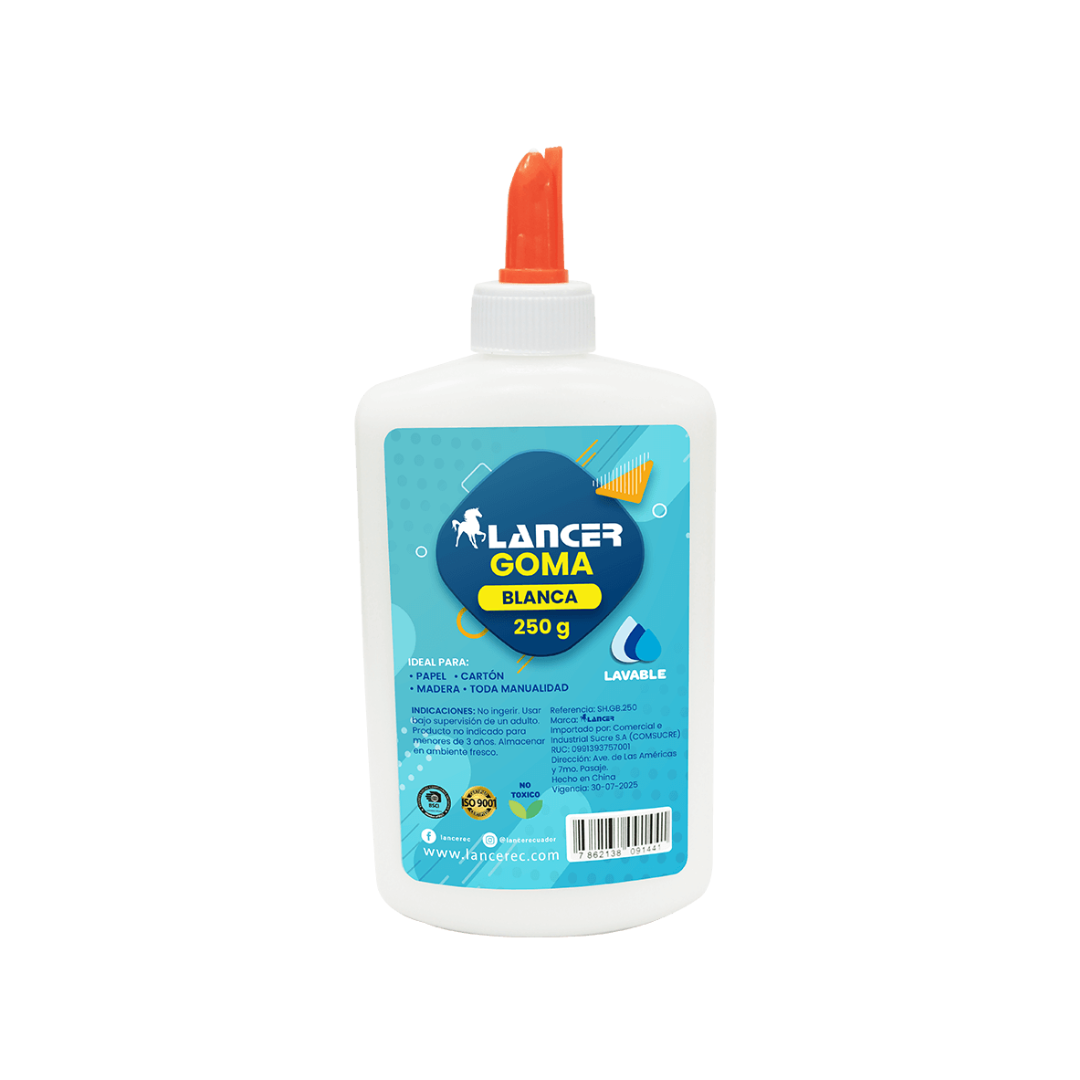 GOMA BLANCA ESCOLAR LANCER 250GR