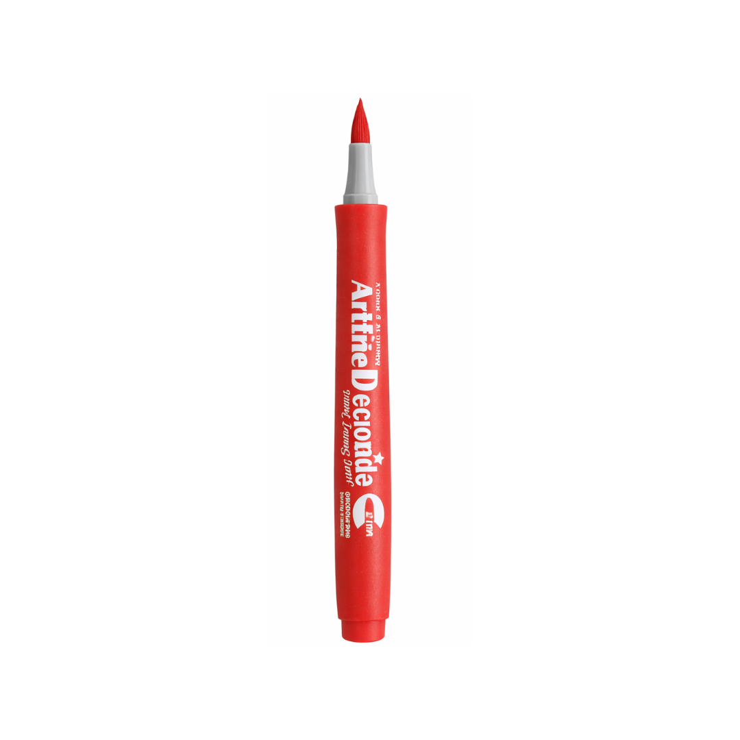 MARCADOR DECORITE PUNTA PINCEL BRUSH ROJO