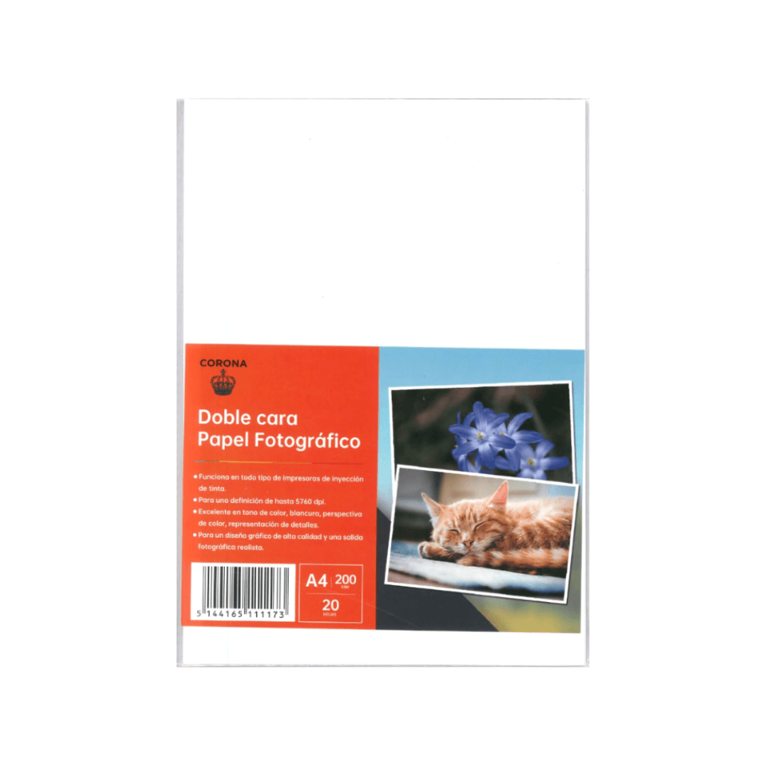 PAPEL FOTOGRÁFICO DOBLE CARA X 20 HOJAS