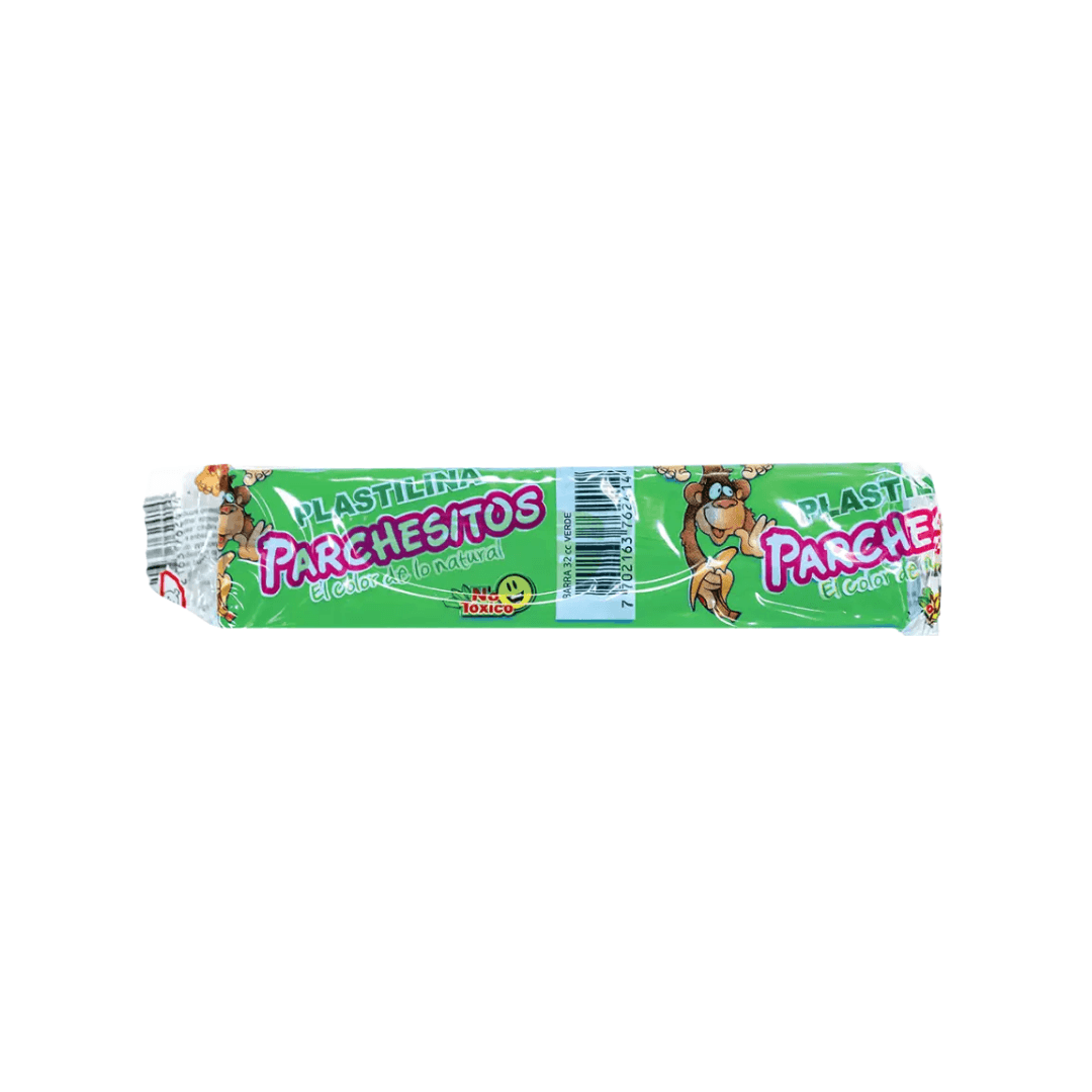 PLASTILINA PARCHESITOS VERDE 32CC