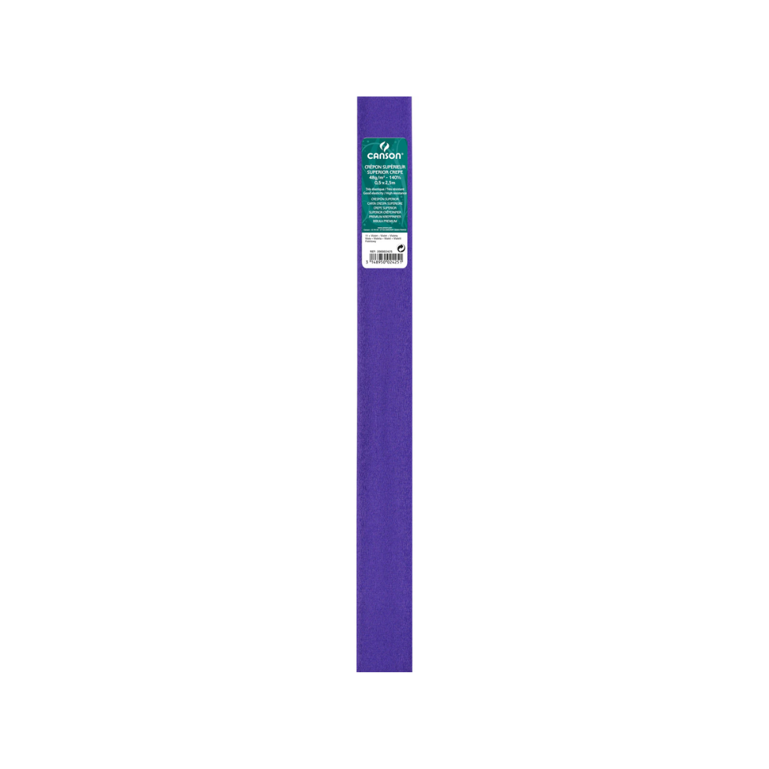 PAPEL CREPÉ VIOLETA PLG 0.5 X 2.5M 48GRS - CANSON