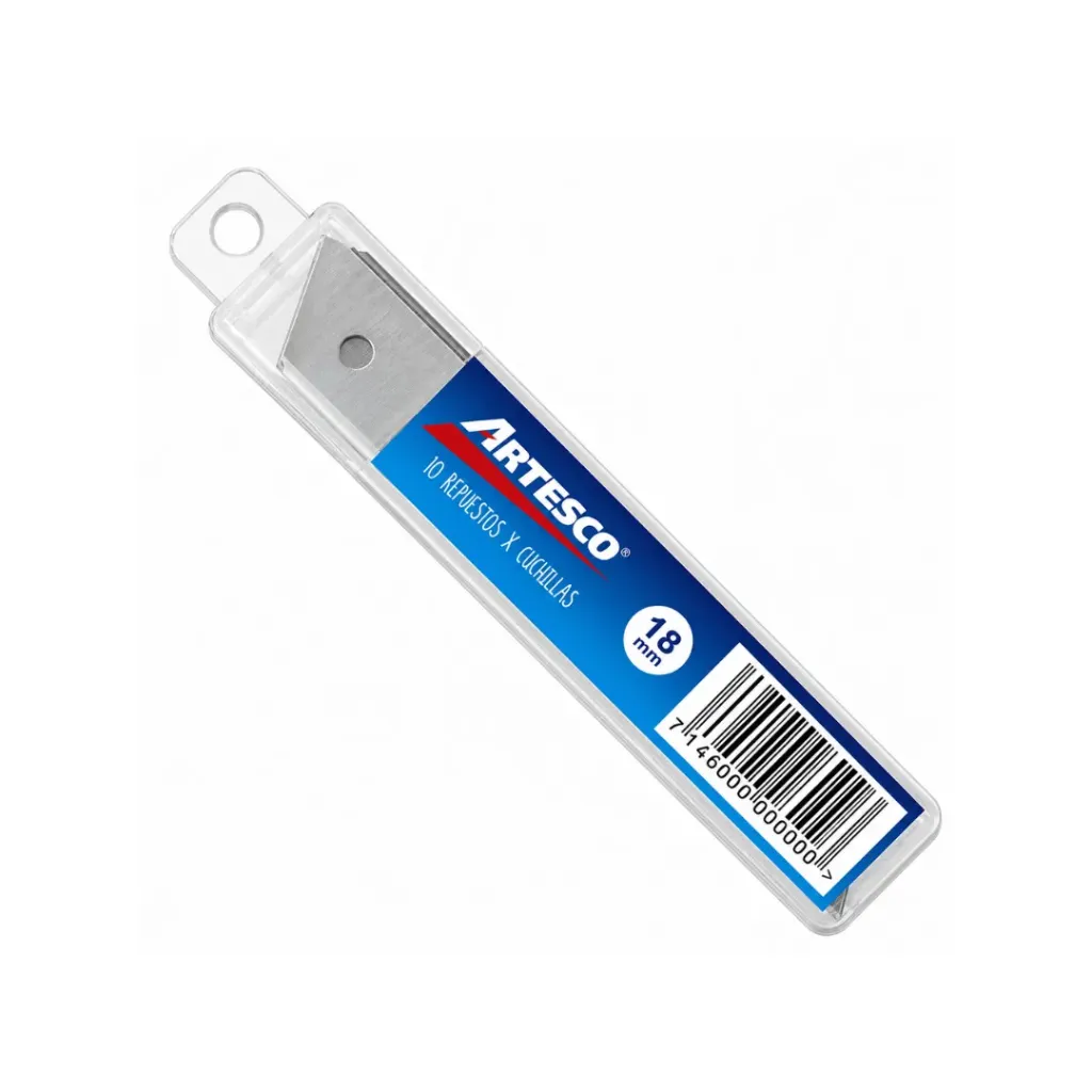 REPUESTO ESTILETE ARTESCO GRANDE 18MM X 10 UND