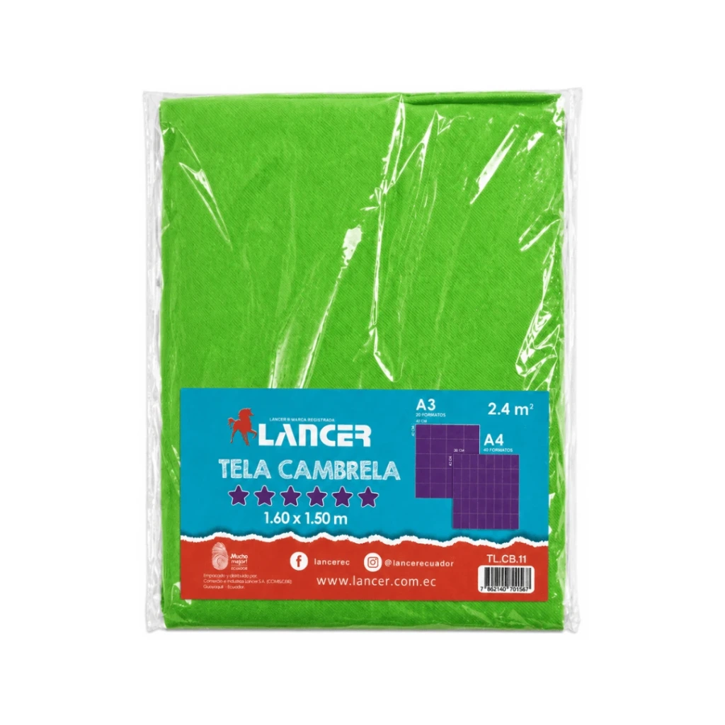 TELA CAMBRELA 160X150CM VERDE CLARO