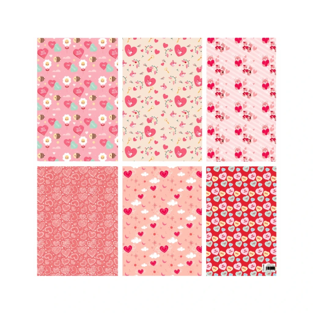 PAPEL DE REGALO 69x50CM 90GR - AMOR
