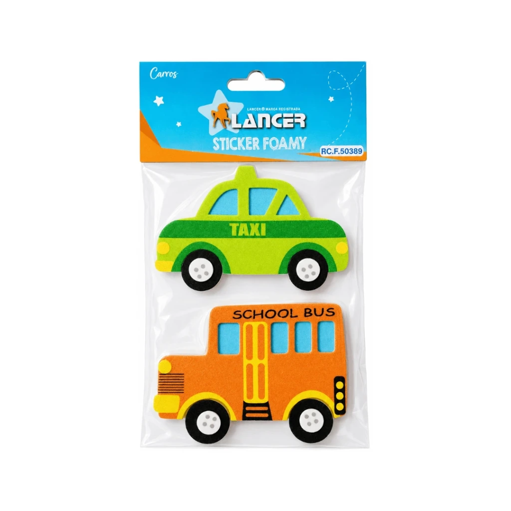 STICKER FOAMY CARROS