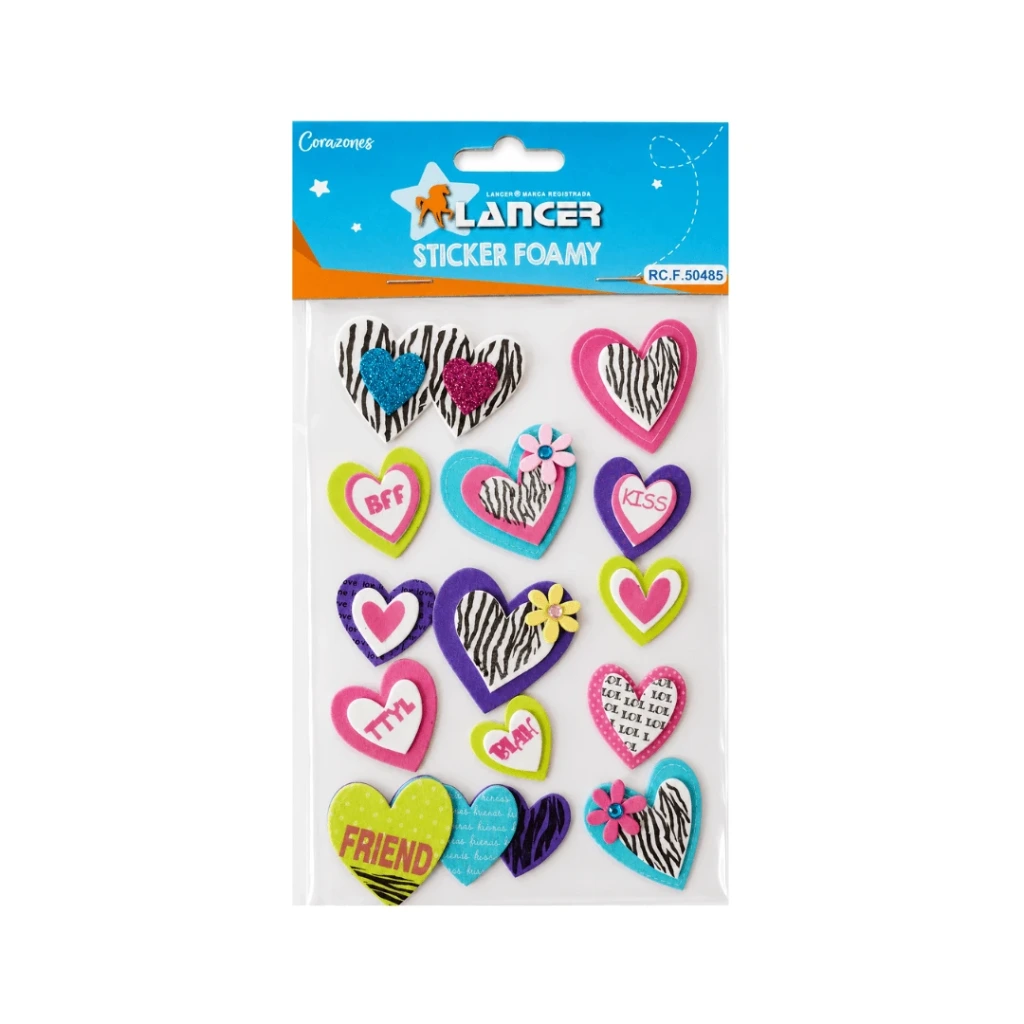 STICKER FOAMY CORAZONES