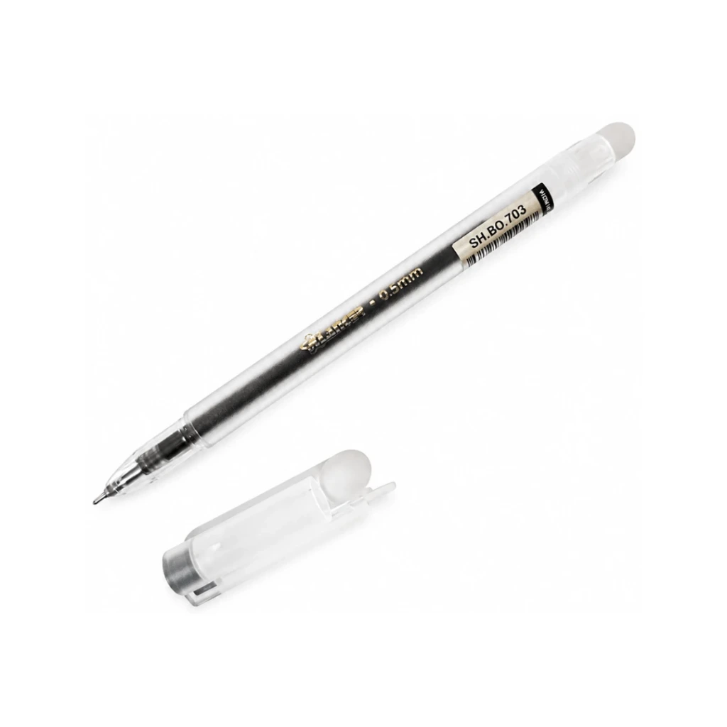 BOLÍGRAFO GEL 0.5 MM CUERPO TRANSLUCIDO - TINTA NEGRA PUNTA FINA