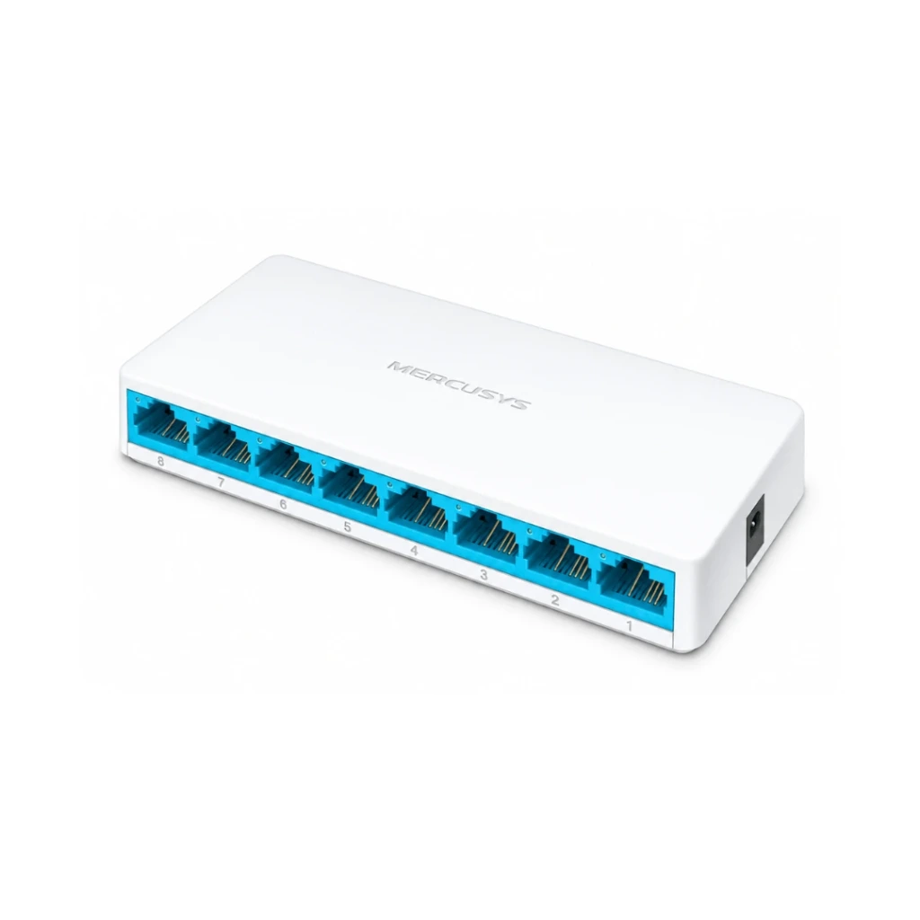 SWITCH MERCUSYS MS108 8 PUERTOS FAST ETHERNET/DISEÑO COMPACTO/PLUG & PLAY