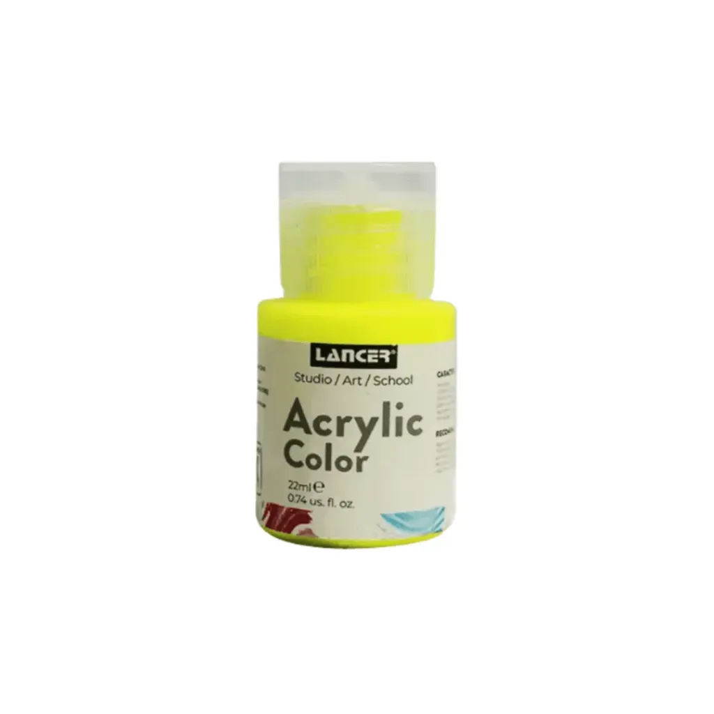 ACRYLIC COLOR- 22 ML NEON AMARILLO