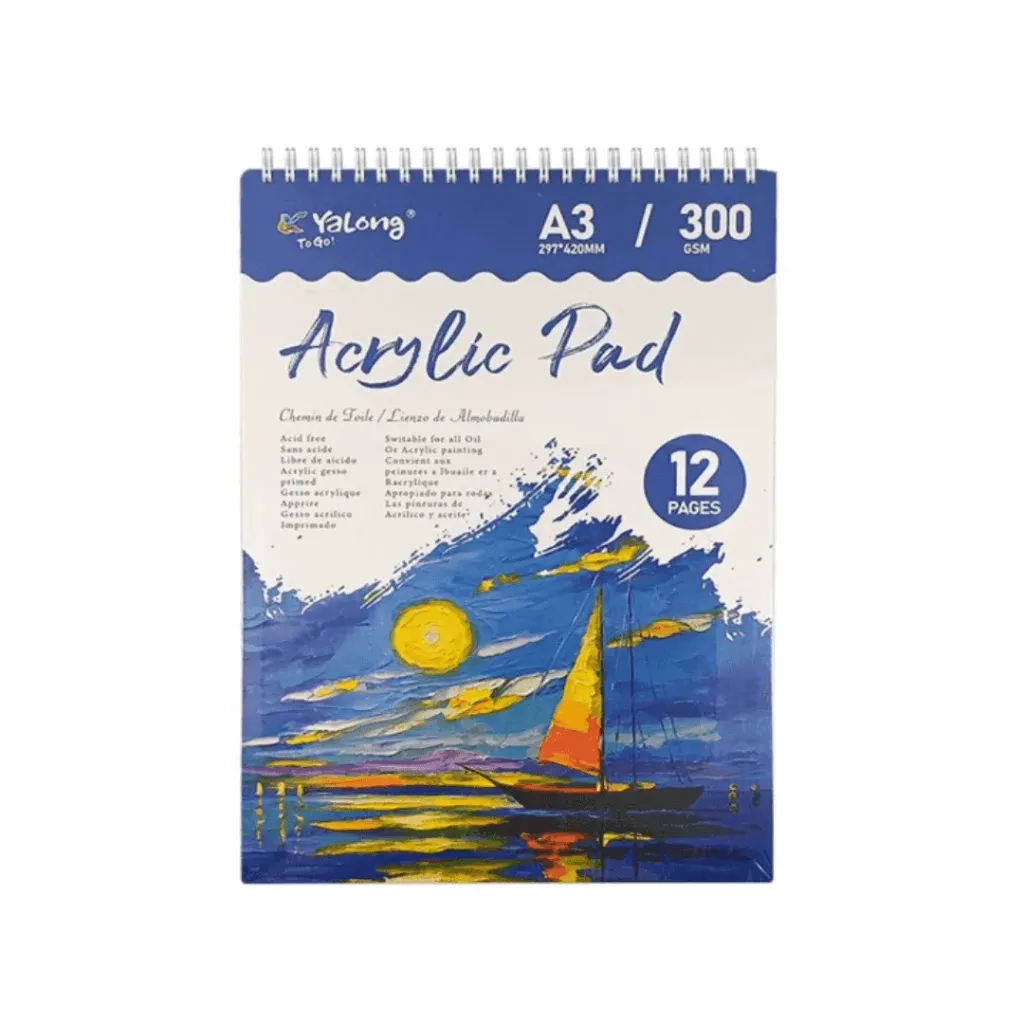 BLOCK CARTULINA ACRILICA A3 300G YL-XQ345-A3 YALONG