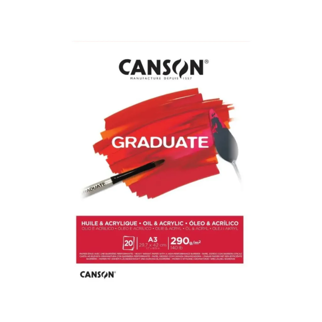 BLOCK OLEO - ACRILICO A3 CANSON 290GR -20 HOJAS