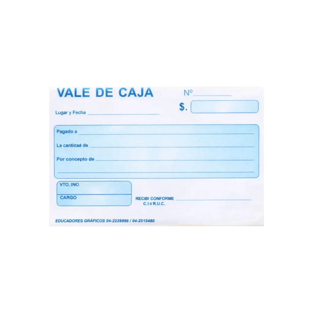 BLOCK VALE DE CAJA
