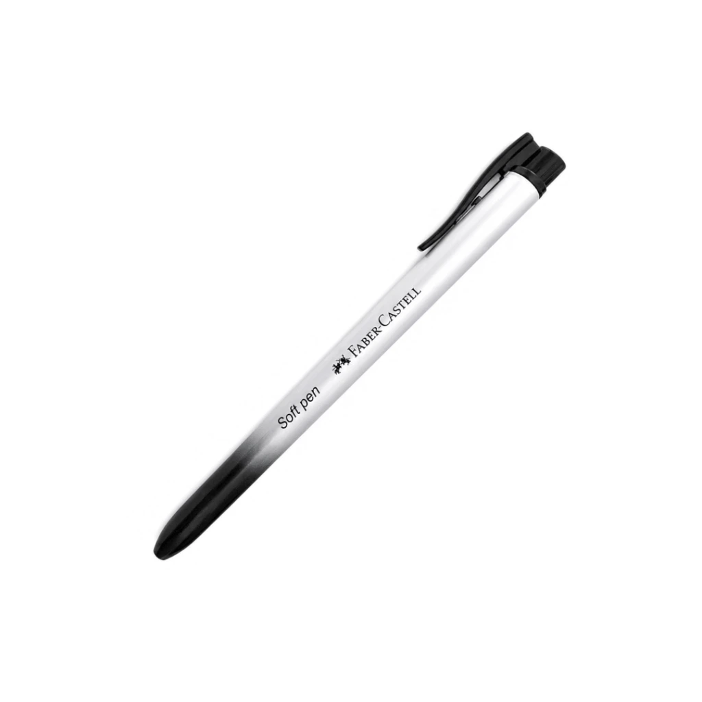 BOLÍGRAFO FABER RETRACTIL SOFT FINO NEGRO