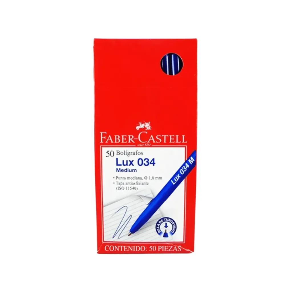 BOLIGRAFO FABER LUX 034 M AZUL