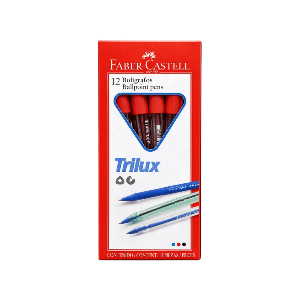 BOLIGRAFO FABER TRILUX 032 M ROJO