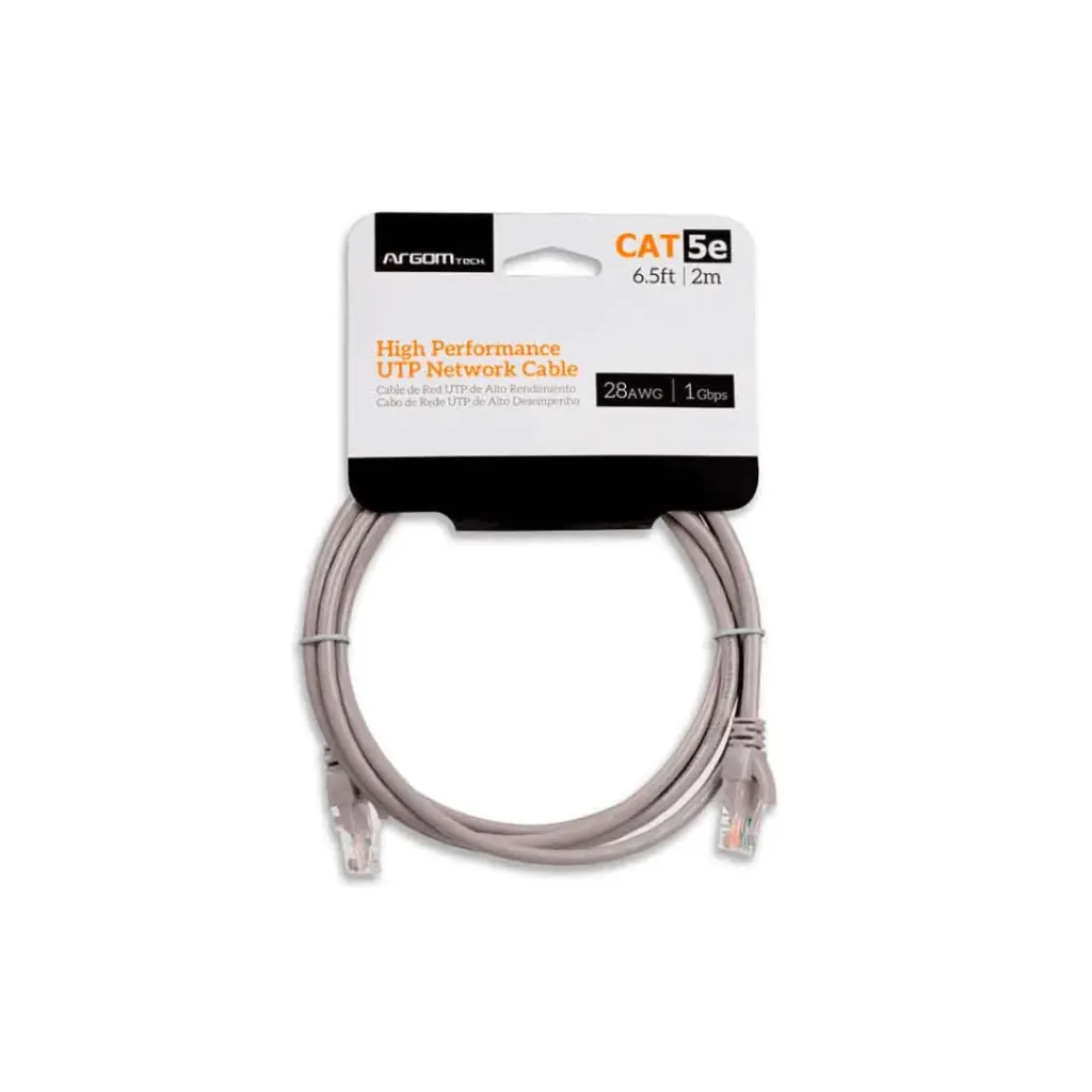 CABLE ARGOM UTP CAT5E 2MTS GRIS