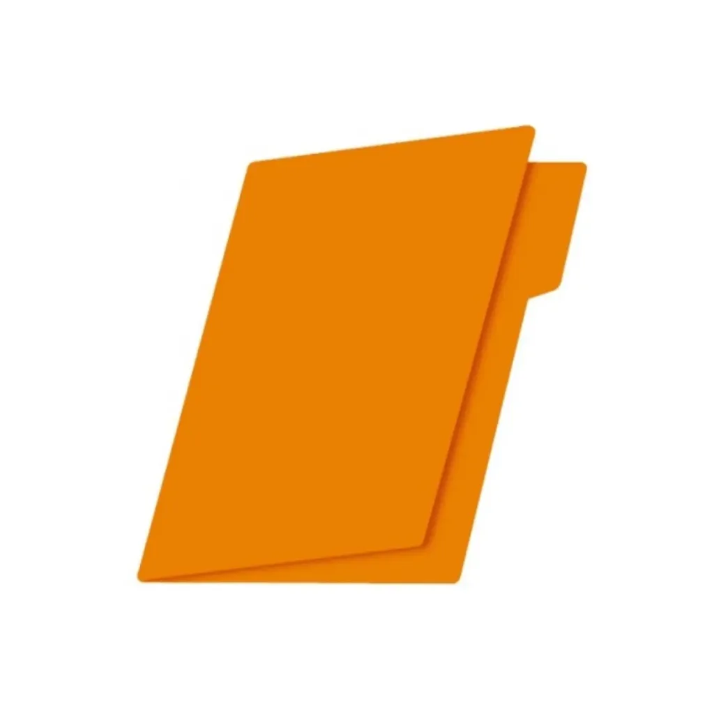 CARPETA MANILA TAMAÑO OFICIO NARANJA 185GR