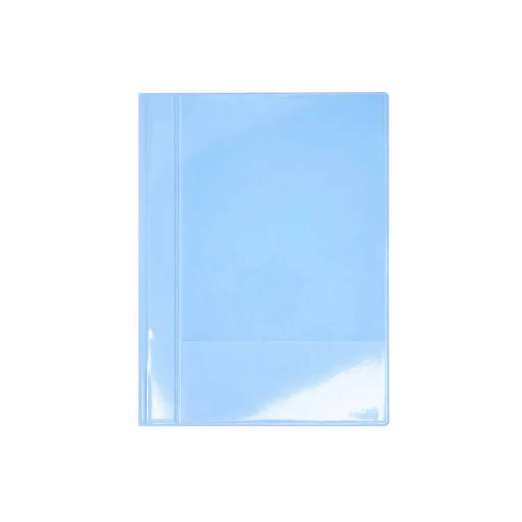 CARPETA OFICIO CUBIERTA TRANSPARENTE CELESTE