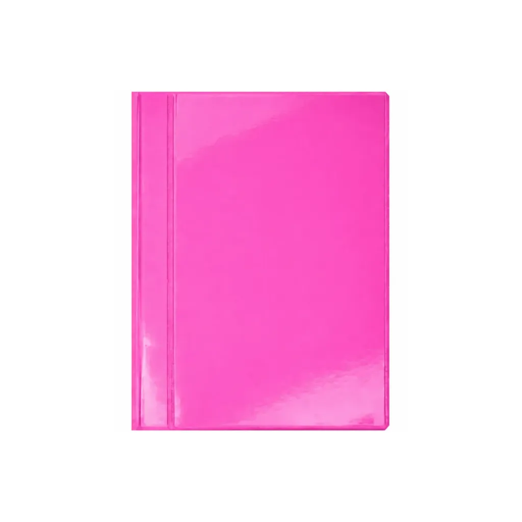 CARPETA CUBIERTA TRANSPARENTE FUCSIA TAMAÑO CUADERNO