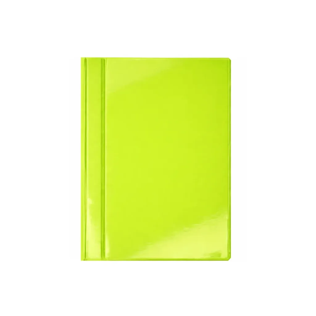 CARPETA TRANSPARENTE VERDE CLARO TAMAÑO CUADERNO