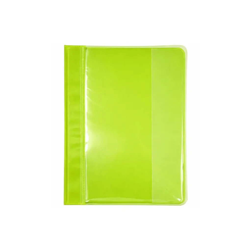 CARPETA CUBIERTA TRANSPARENTE TAMAÑO CUADERNO 223X173MM VERDE CLARO