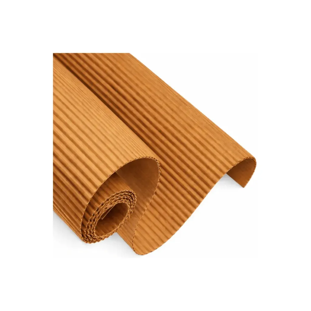 CARTULINA CORRUGADA 70X50CM CAFE CLARO