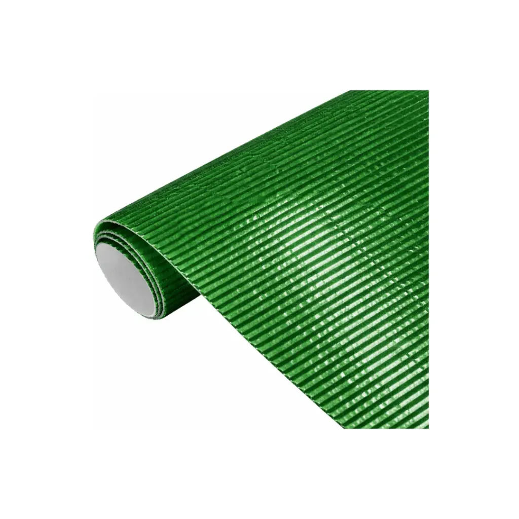 CARTULINA CORRUGADA METAL VERDE 70X50CM