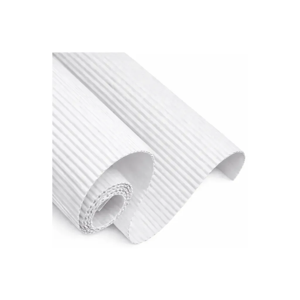 CARTULINA CORRUGADA BLANCA 70X50CM