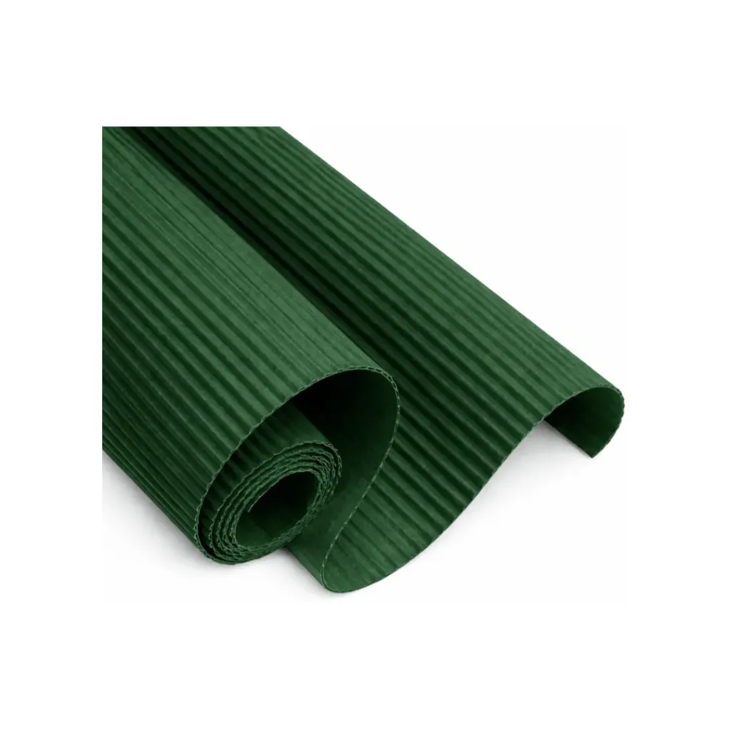 CARTULINA CORRUGADA VERDE 70X50CM