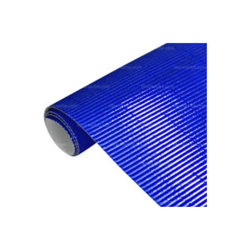 CARTULINA CORRUGADA METAL AZUL 70X50CM