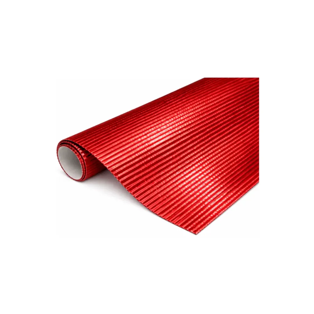 CARTULINA CORRUGADA 50X70CM METALIZADA ROJO