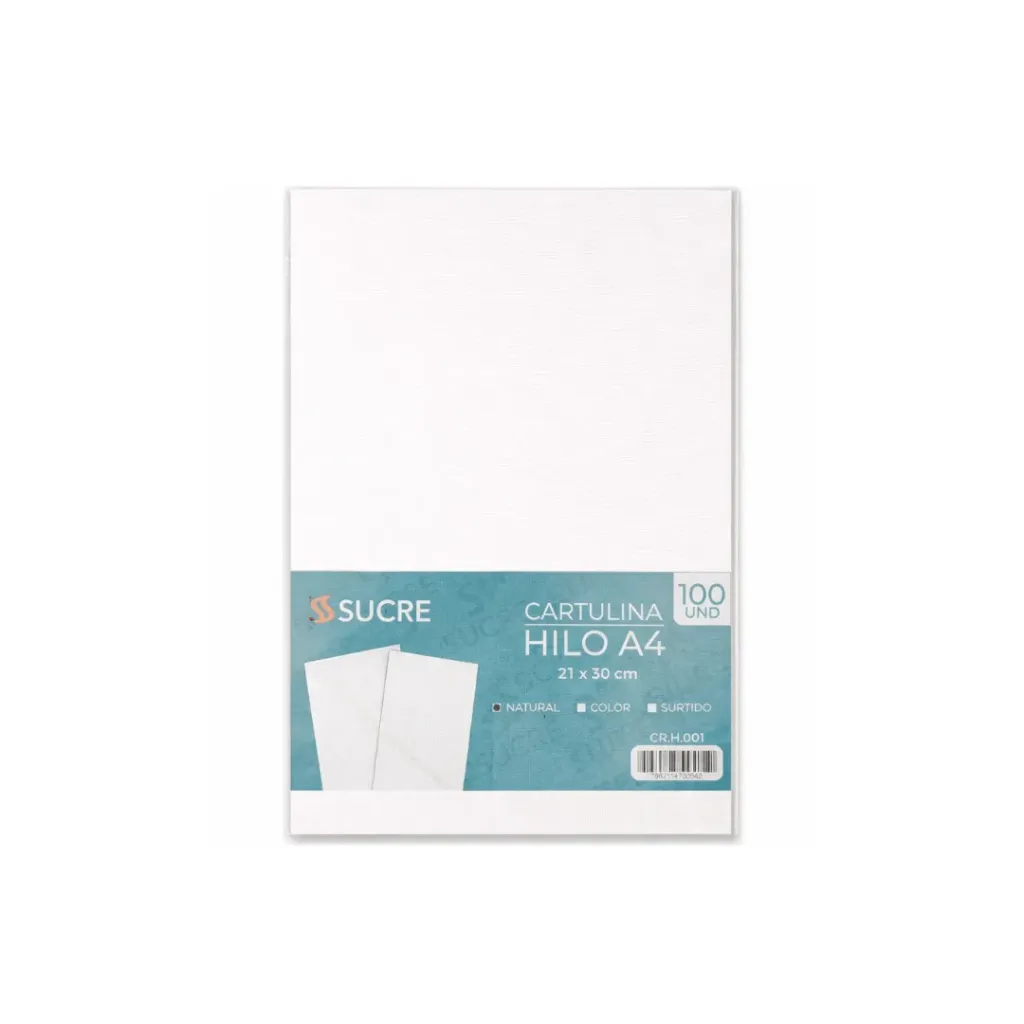 CARTULINA HILO A4 X100