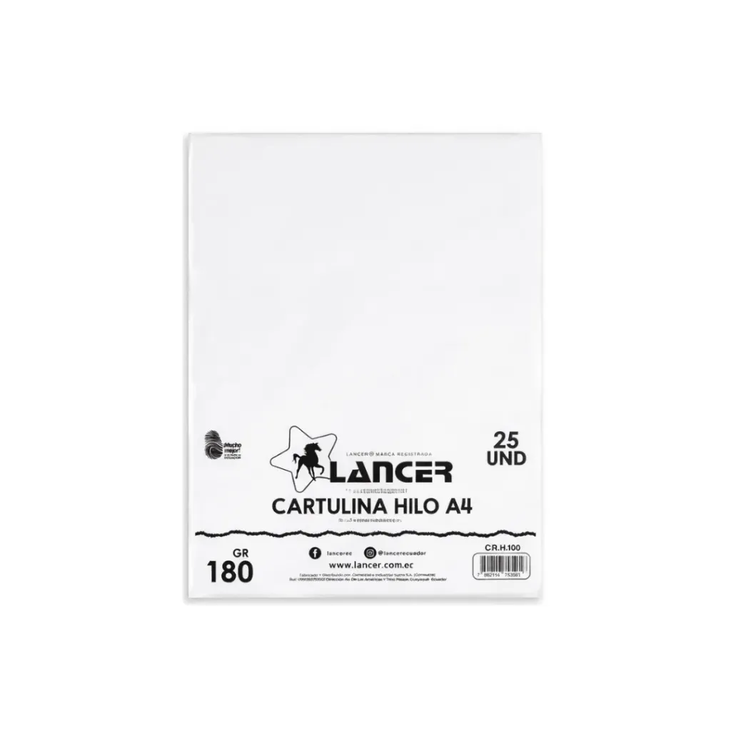 CARTULINA HILO A4 X25- 180 GR