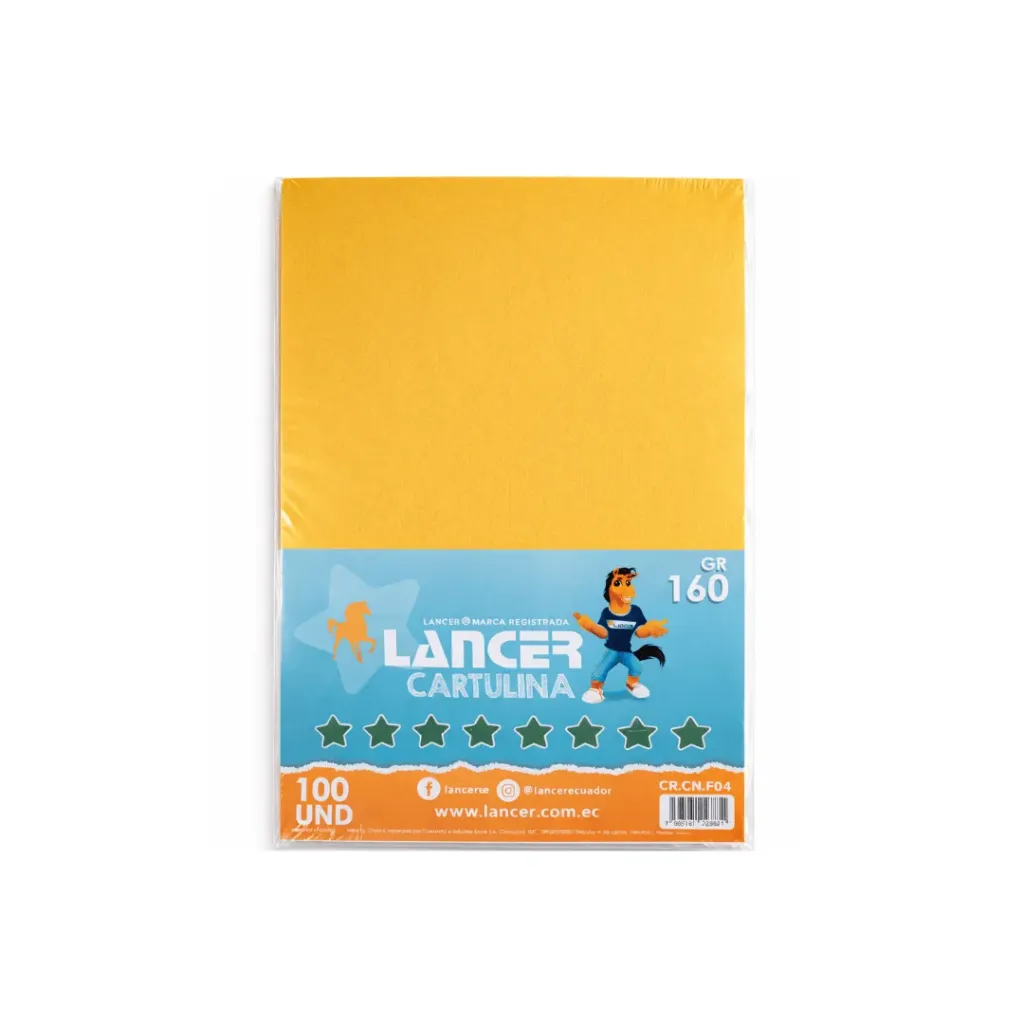 CARTULINA IRIS A4 AMARILLO ORO 160GR