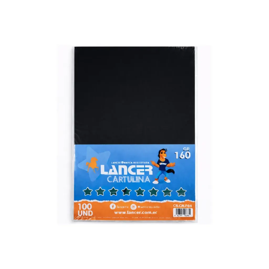 CARTULINA IRIS A4 NEGRA 160GR