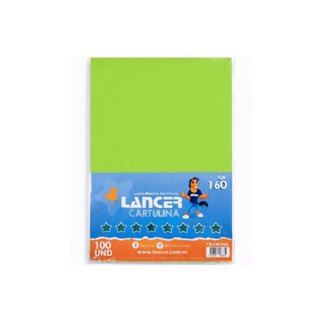 CARTULINA IRIS A4 VERDE CLARO 160GR